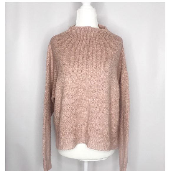 Leith Sweaters - Leith Dusty Rose Cropped Sweater